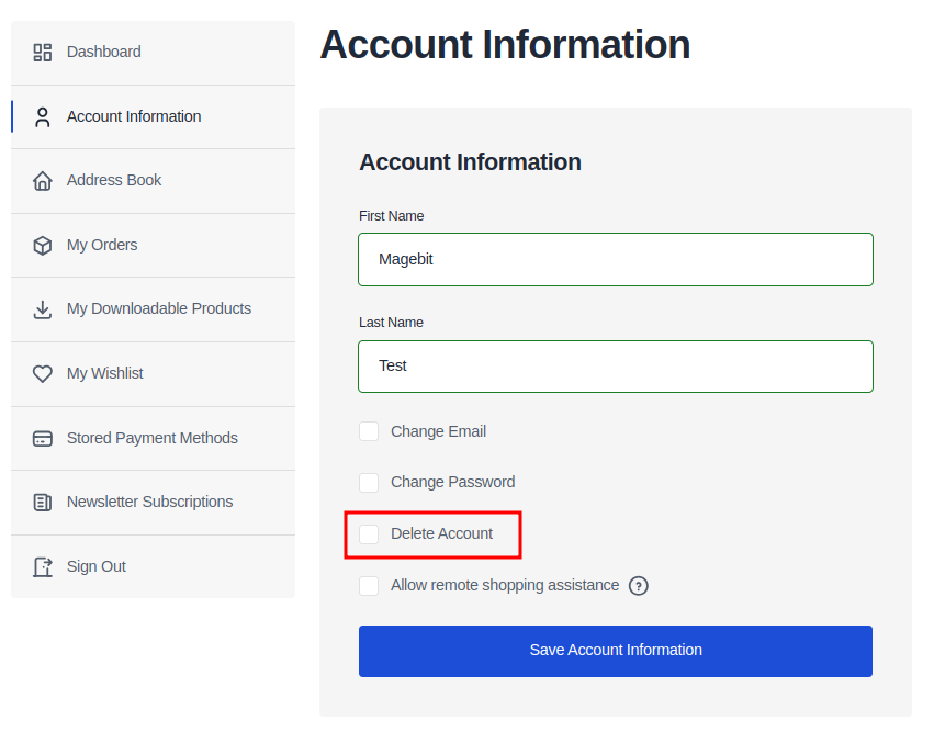 Account Deletion Request