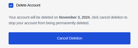 Deletion Confirmation