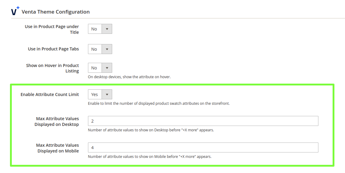 Attribute Count Limit Configuration
