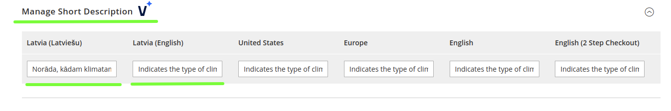 Manage Short Description Configuration