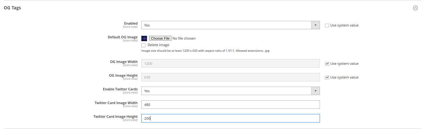 OG Tag Configuration