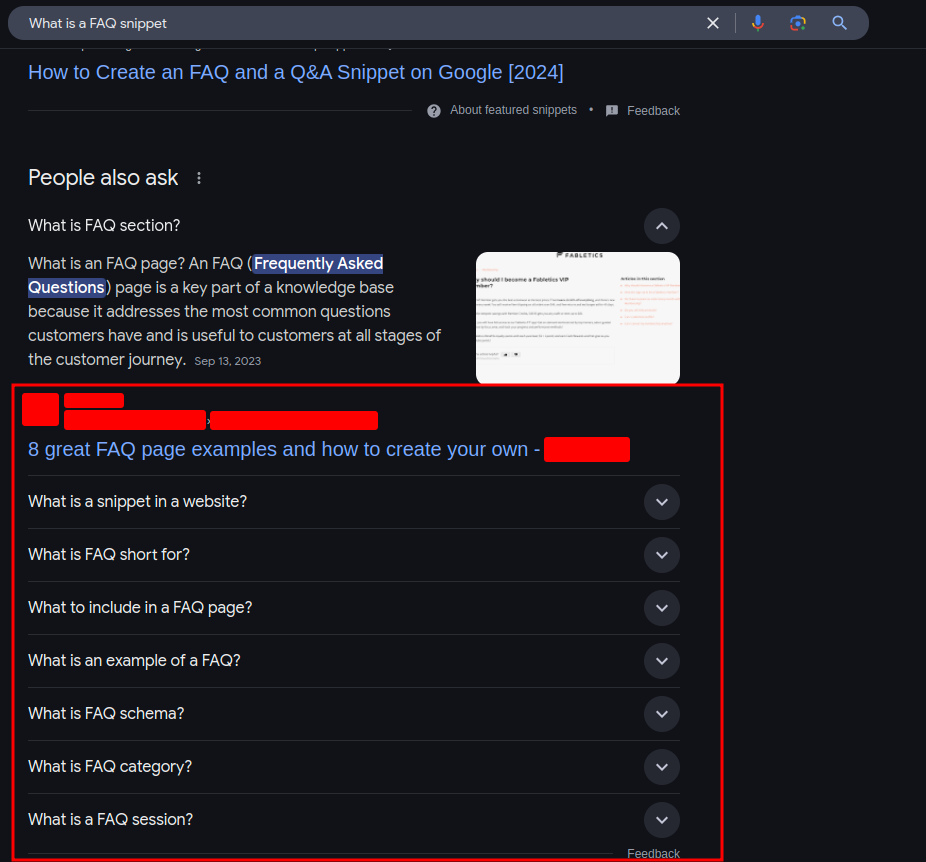 FAQ in Search Results
