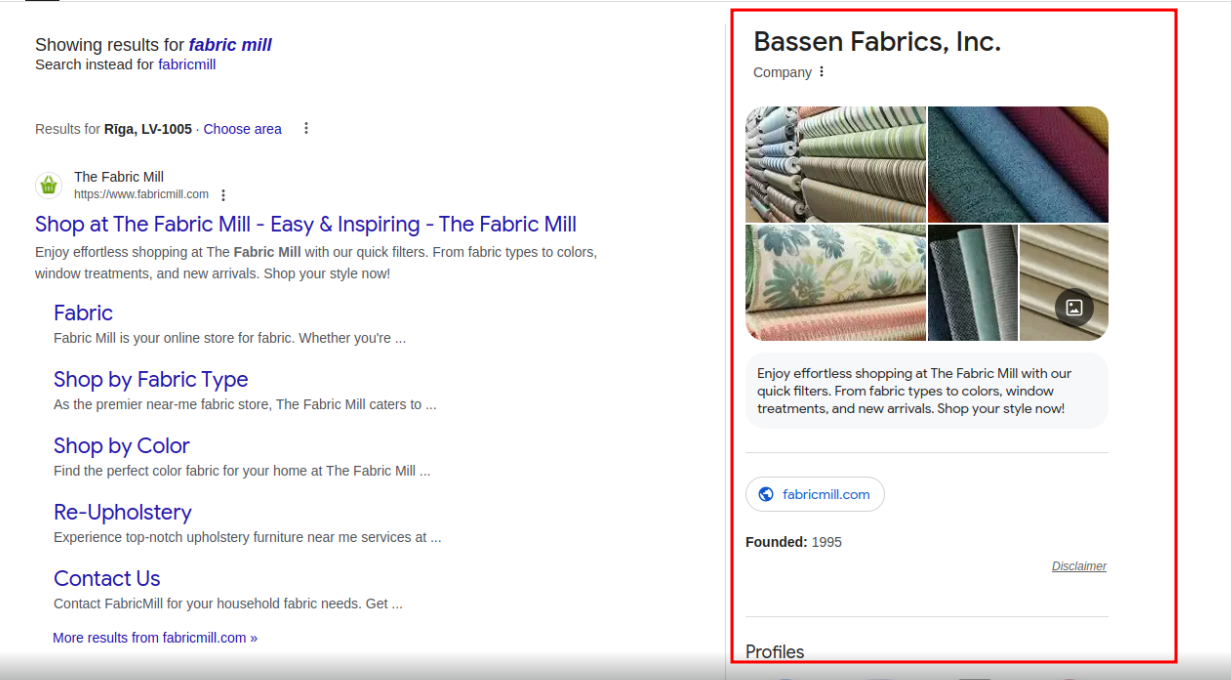 Local Business Search Results