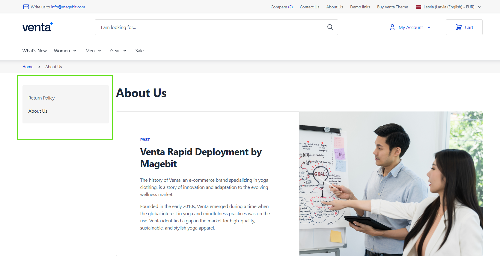 CMS Navigation Desktop