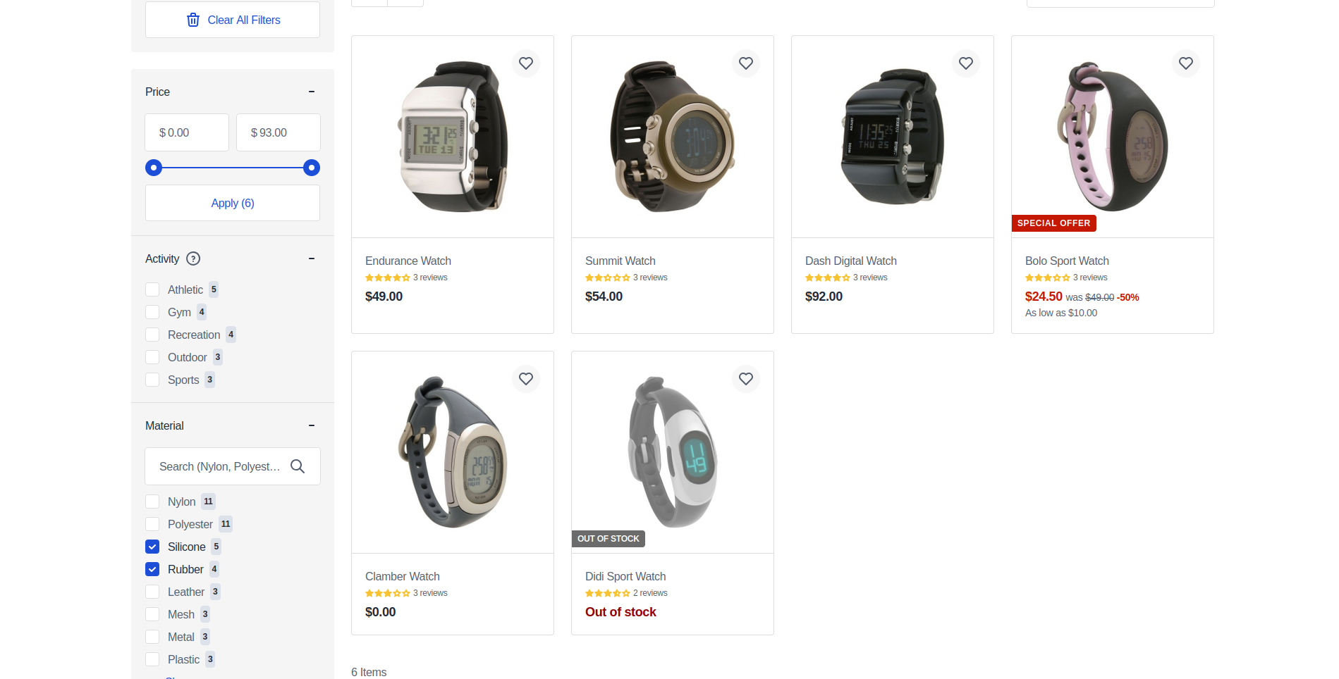 Out-of-Stock Enabled