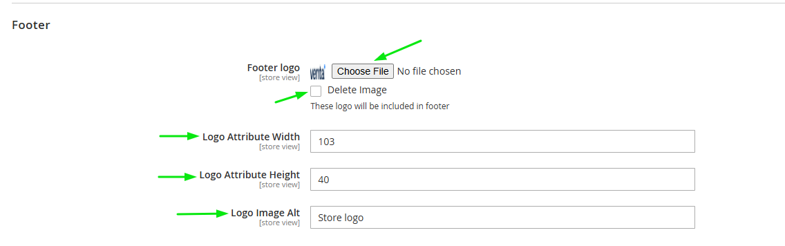 Footer Logo Configuration
