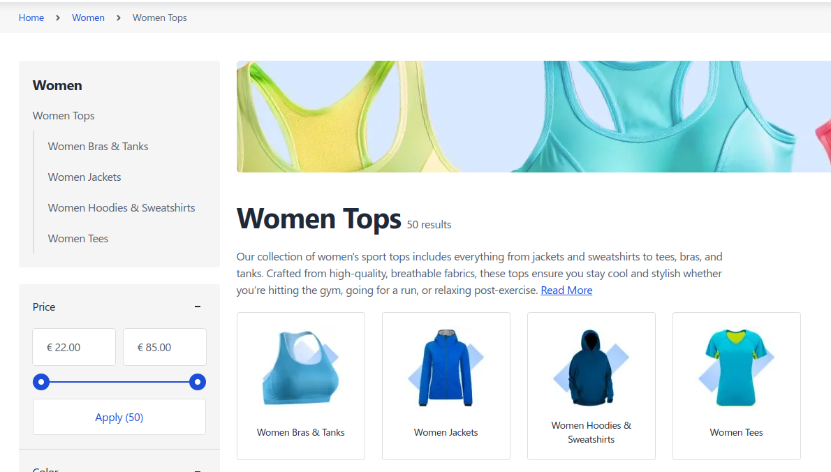 Product Count Disabled - Tiles