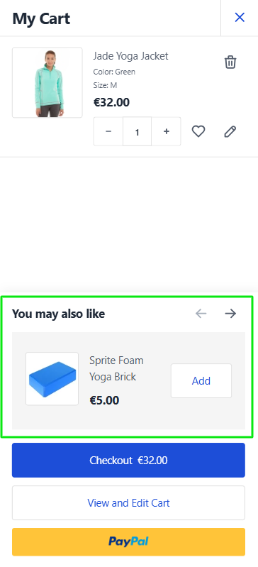 Minicart Cross-sells Mobile