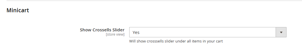 Minicart Configuration