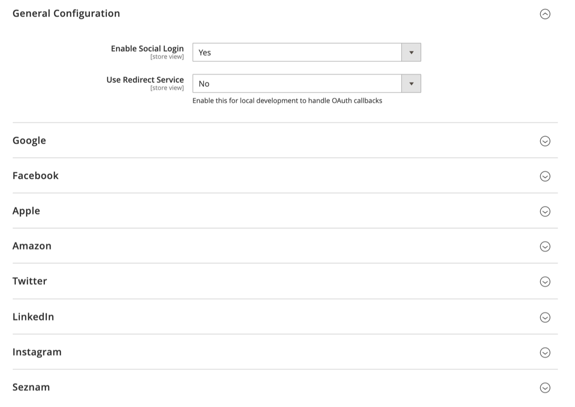 General Configuration group