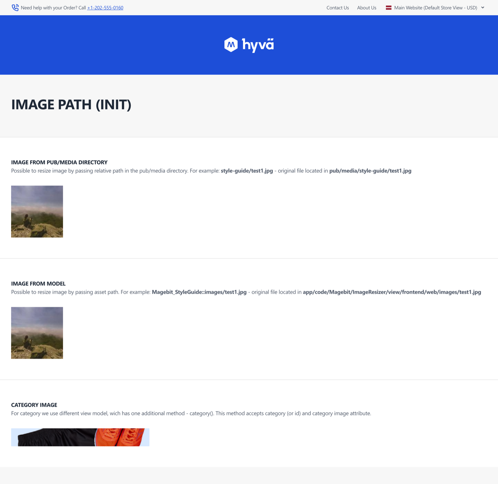 Image resizer page